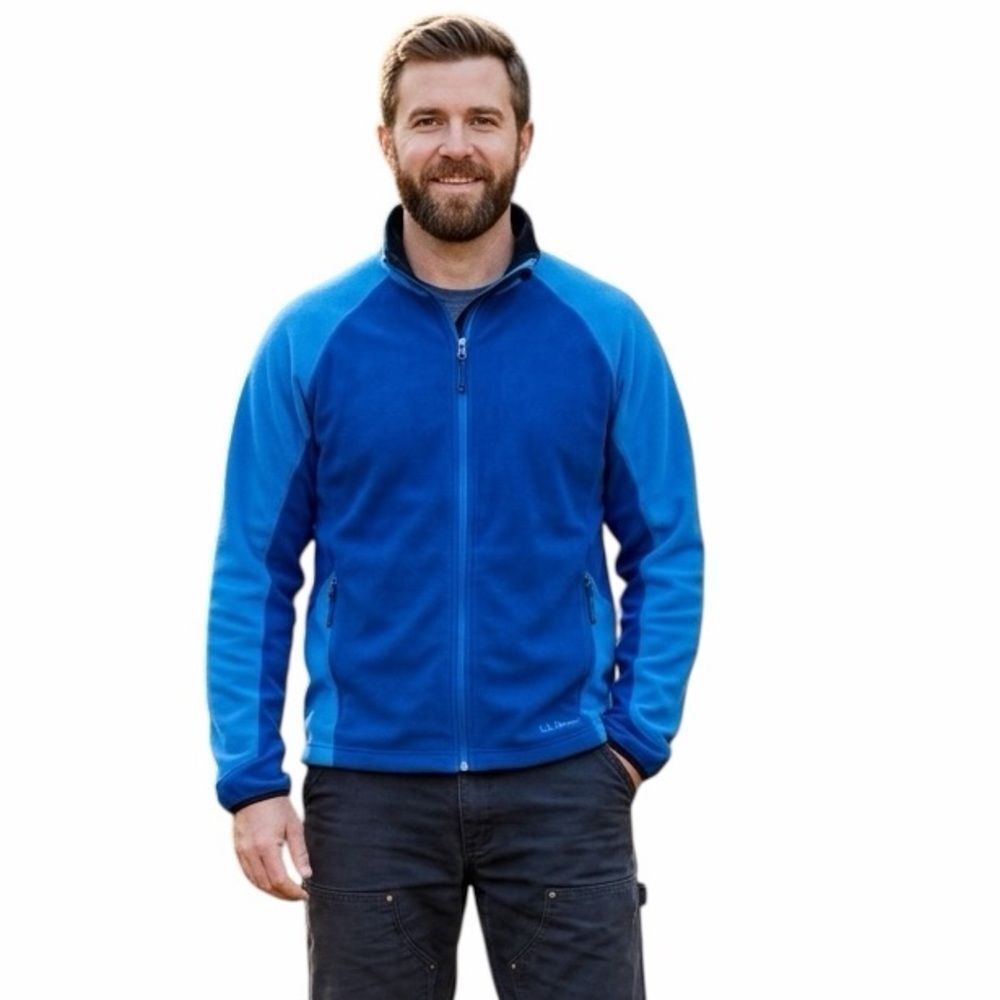 L.L.Bean Men’s Full Zip /2 Color Blue Sweatshirts Size L